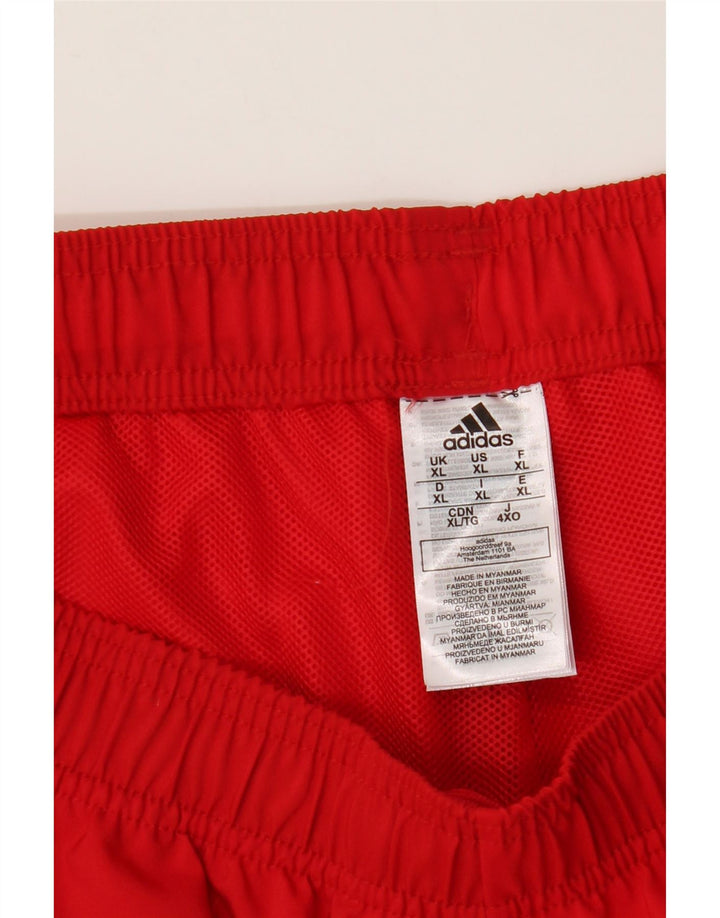 Shorts esportivos masculinos Adidas XL poliéster vermelho