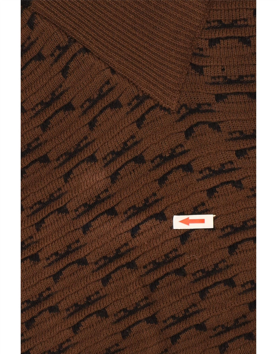 Suéter masculino Brian Scott com gola xale e acrílico geométrico marrom XL