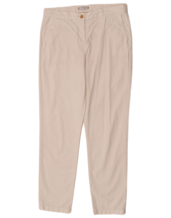 Calça Chino Tommy Hilfiger Mulher Reta UK 12 Médio W32 L29 Branco