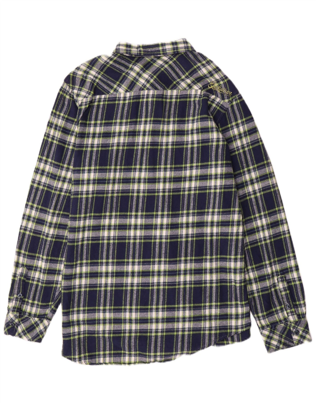 Camisa masculina de flanela QUIKSILVER XL algodão xadrez azul marinho