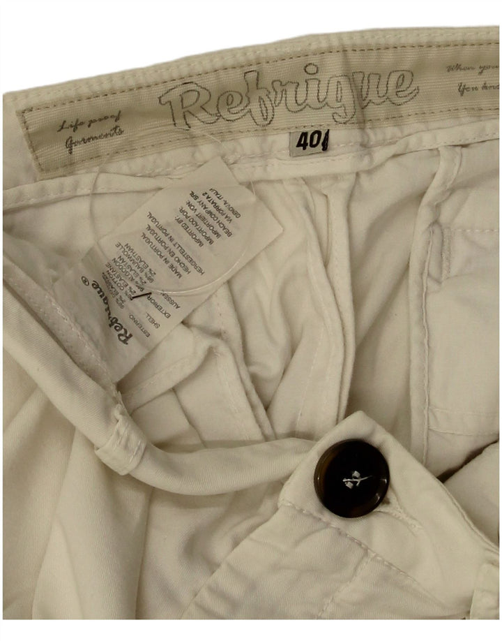 Shorts Chino Feminino Refrigue EU 40 Médio W30 Algodão Bege