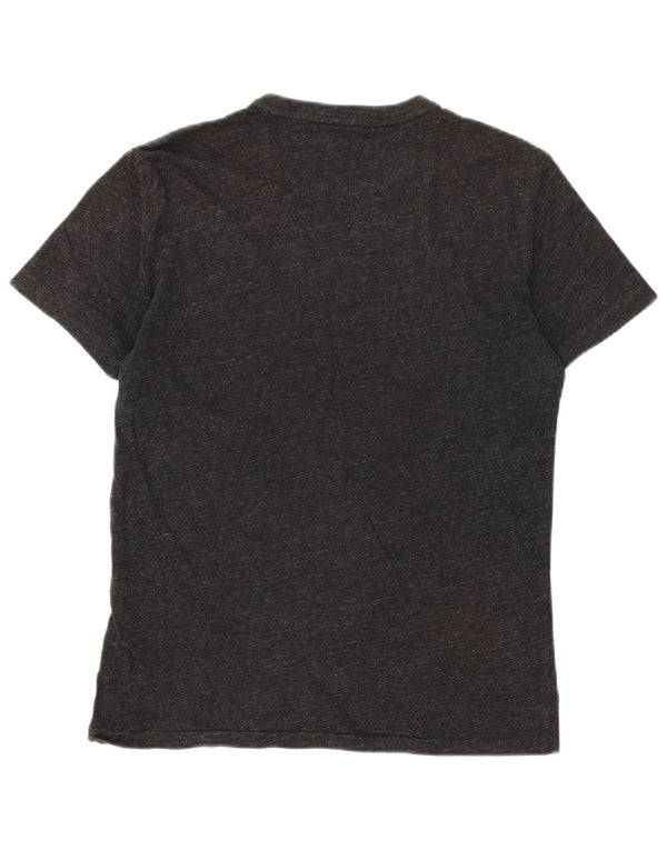 Camiseta masculina POLO RALPH LAUREN personalizada slim fit top pequeno cinza manchado