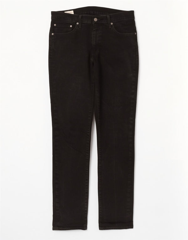 Levi's Masculino 511 Slim Jeans W32 L34 Algodão Preto