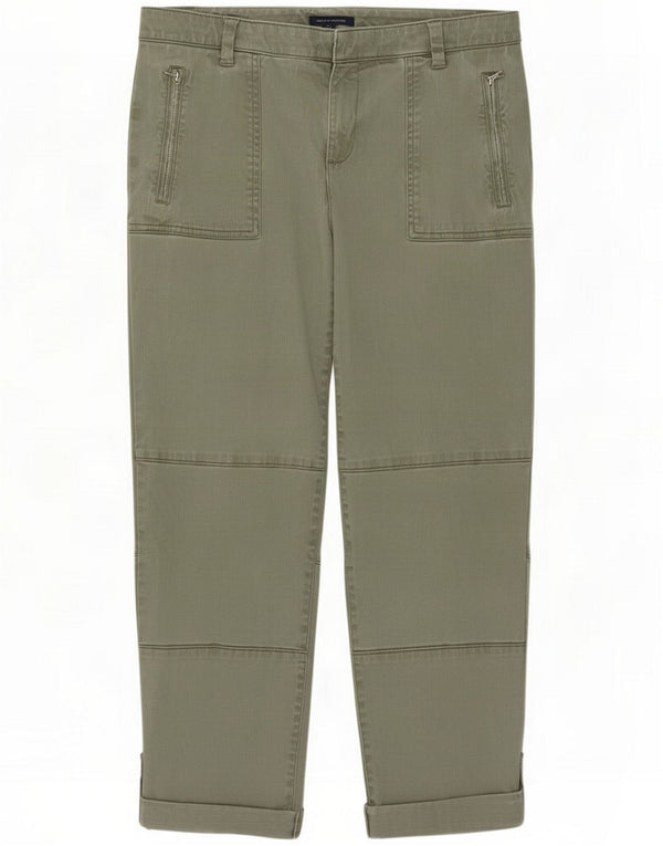 Tommy Hilfiger Womens Straight Casual Trousers US 10 Large W34 L25 Khaki