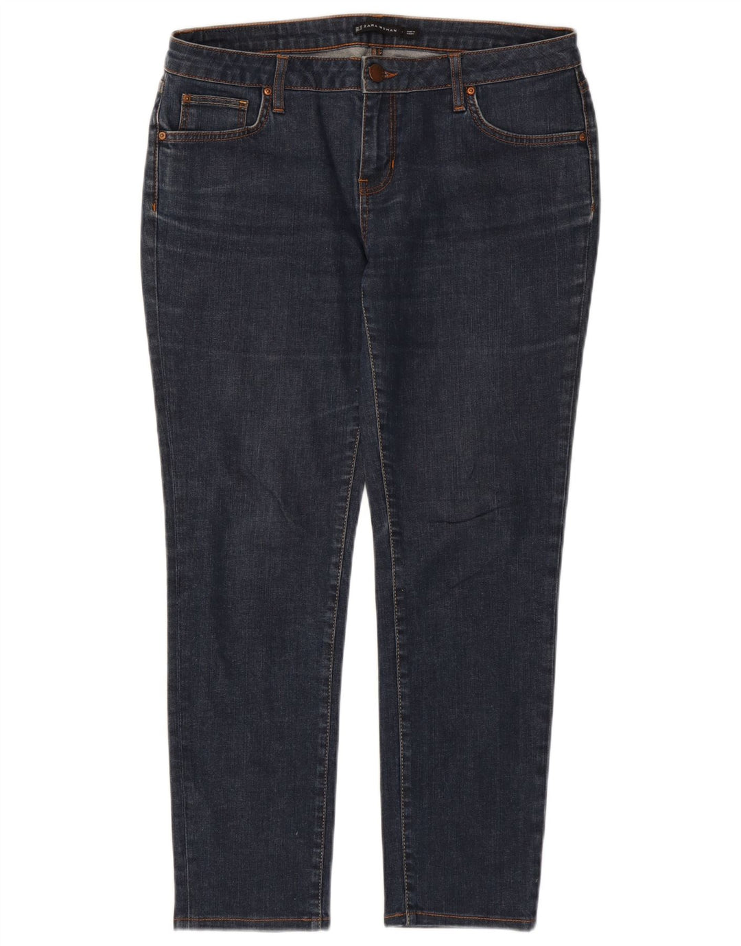 Zara Jeans Slim Feminino EU 46 2XL W36 L28 Azul Marinho