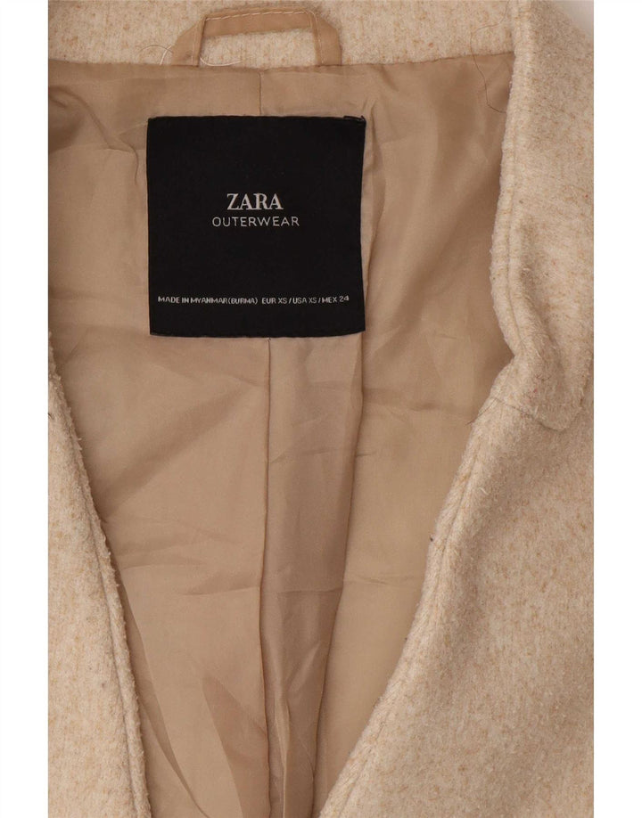 Sobretudo aberto oversized feminino Zara Reino Unido 6 XS bege
