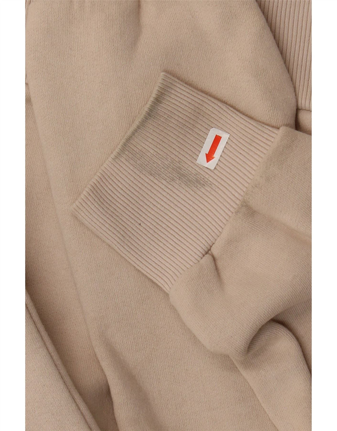 Jumper feminino com capuz gráfico SUPERDRY Reino Unido 8 pequeno algodão bege