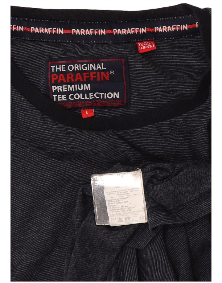 Camiseta masculina Superdry Top grande poliéster listrado azul marinho