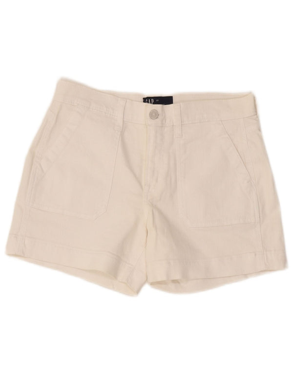 Shorts jeans feminino Gap W27 pequeno algodão branco