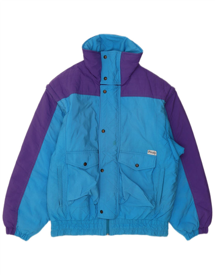 Jaqueta acolchoada masculina Peralp IT 48 poliéster Colourblock azul médio