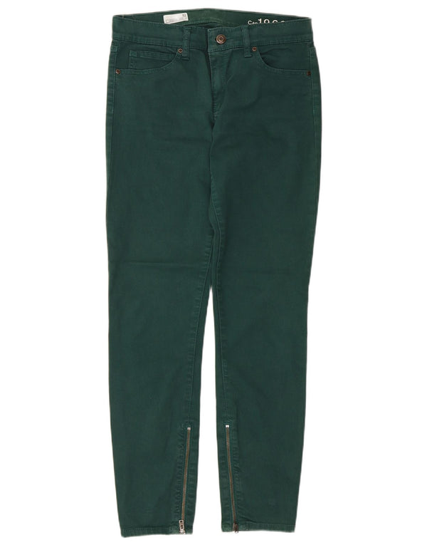 Calça legging feminina Gap skinny jeans UK 10 pequena W30 L27 verde