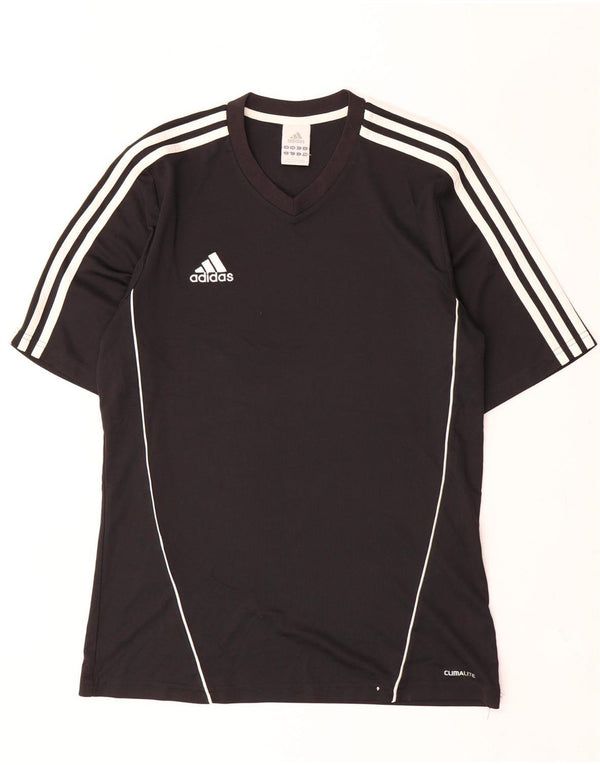 Adidas Mens Climalite Camiseta Top Médio Poliéster Preto
