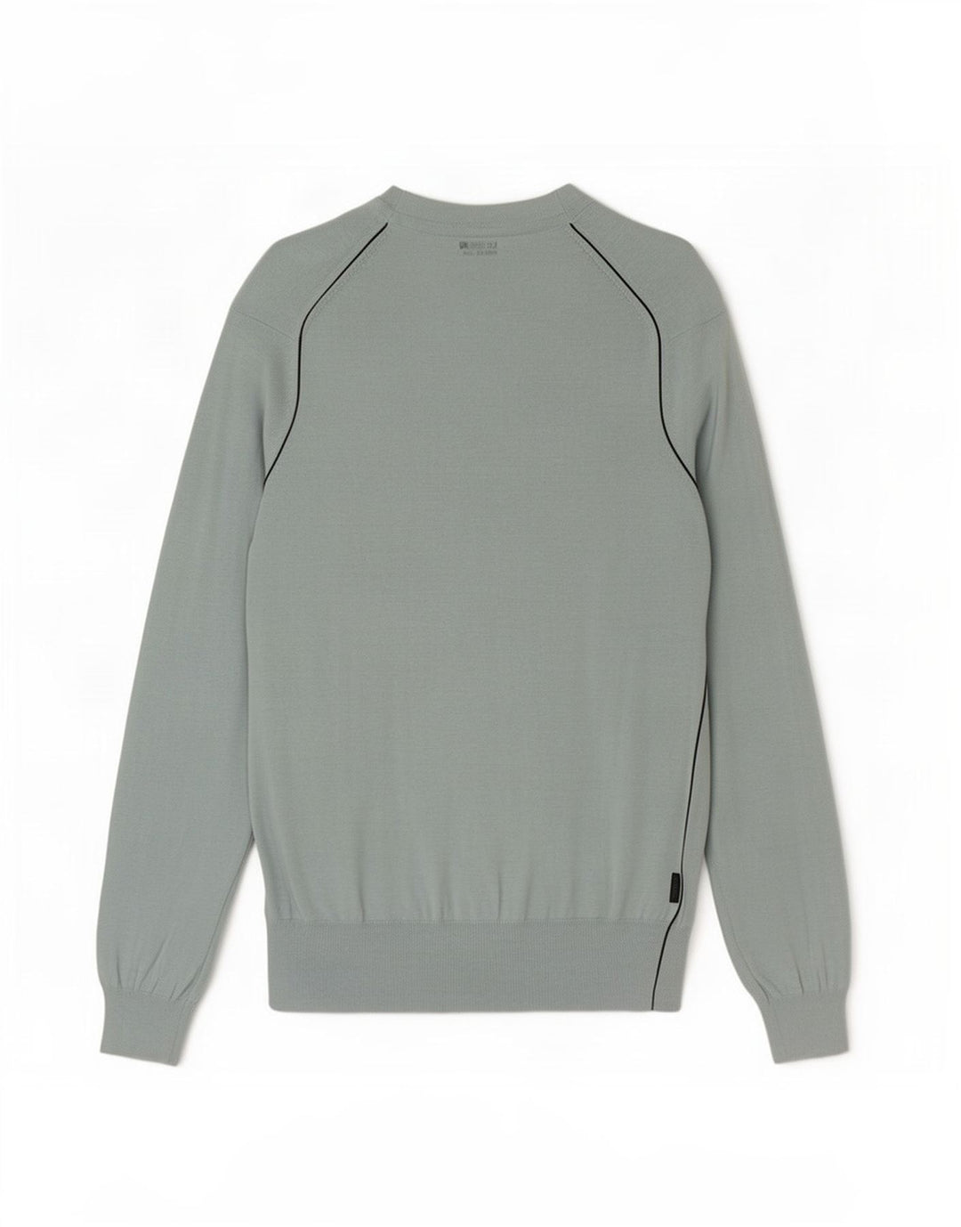 Suéter masculino Hugo Boss com gola redonda, azul médio