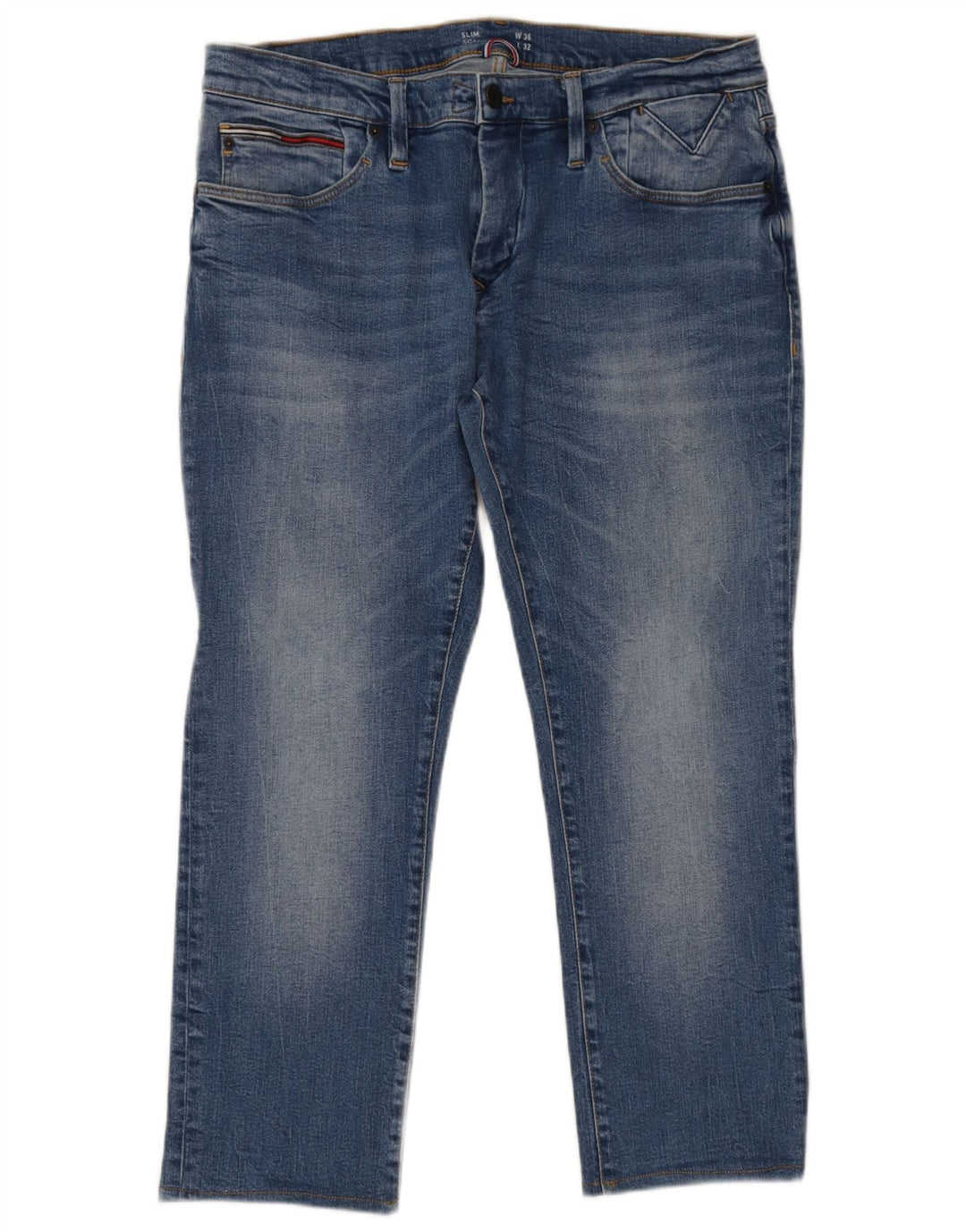 Tommy Hilfiger Masculino Scanton Slim Jeans W36 L32 Azul