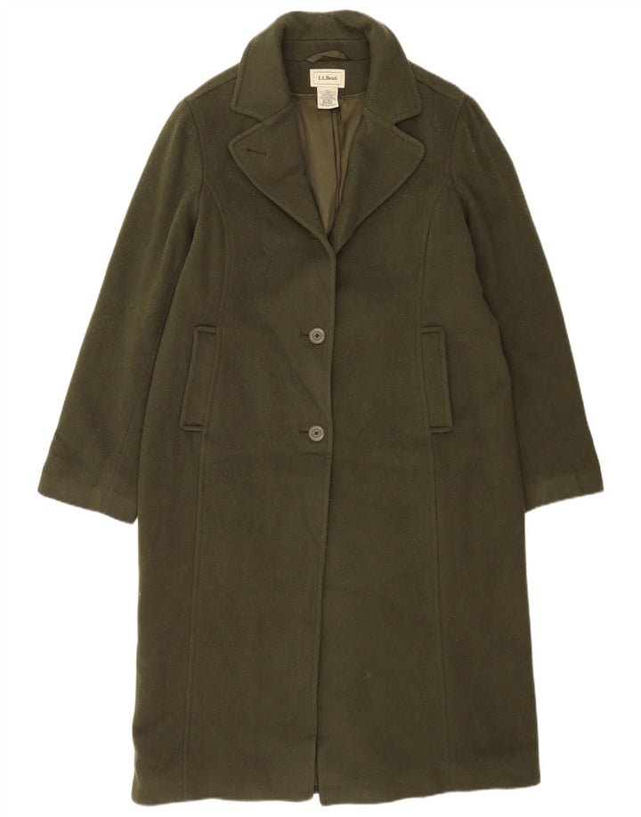 Sobretudo feminino L.L.Bean US 14 XL cáqui lã de cordeiro