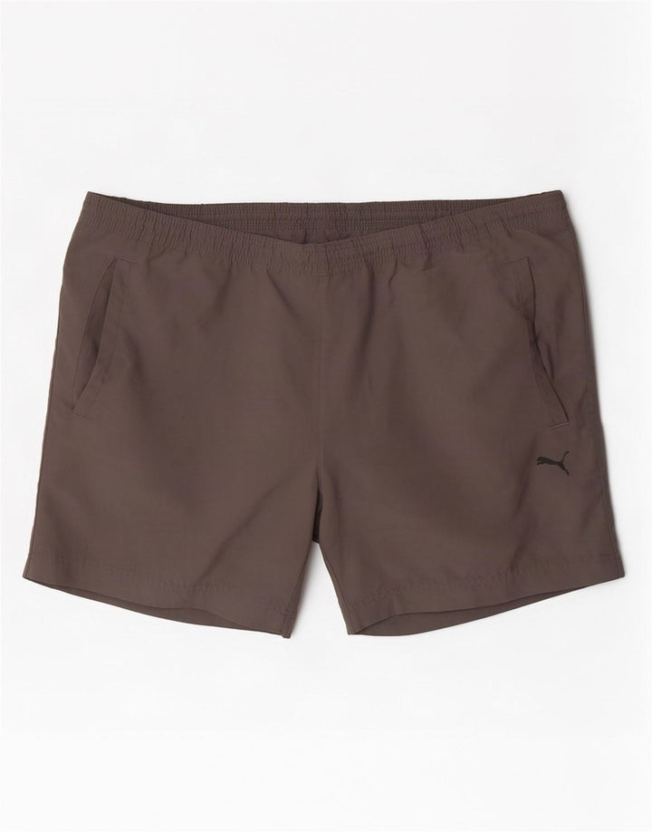 Shorts de natação masculino Puma grande cinza