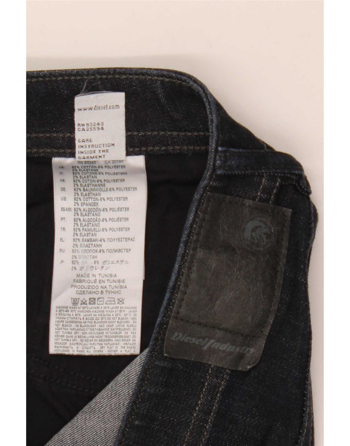Jeans Slim Feminino Diesel W32 L32 Azul Marinho Algodão