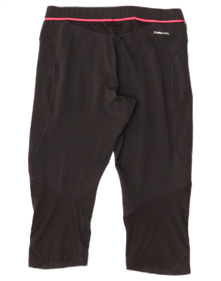 Adidas Womens Climacool Capri Leggings UK 12 Médio Preto Poliéster