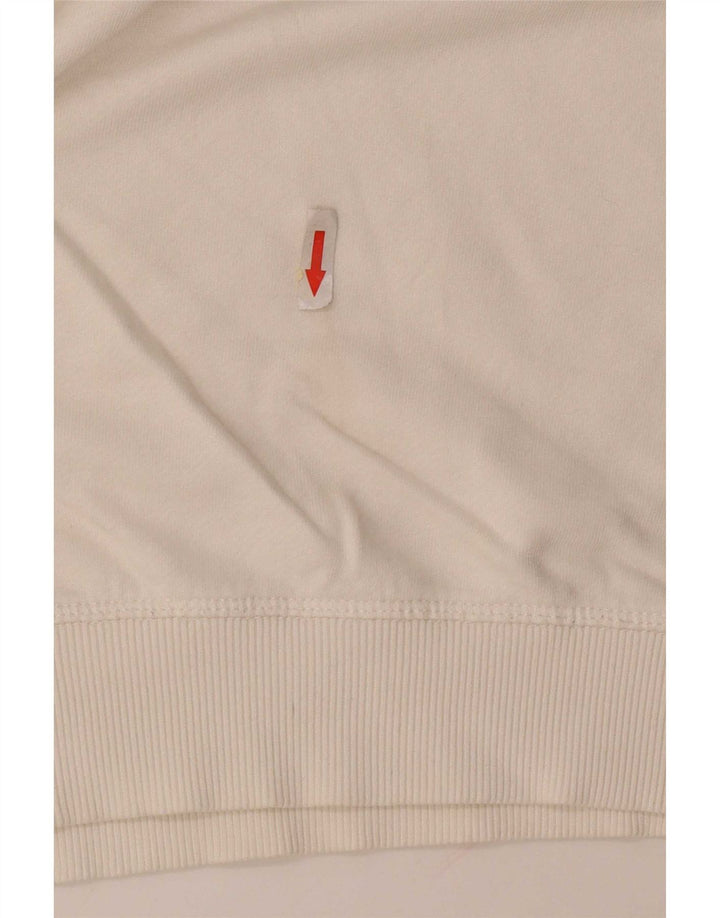 Suéter feminino Superdry UK 16 grande algodão branco