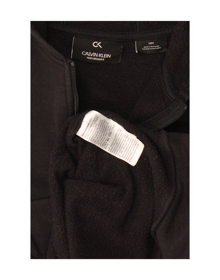 Calvin Klein Suéter feminino Performance Zip com capuz Reino Unido 14 Médio Preto