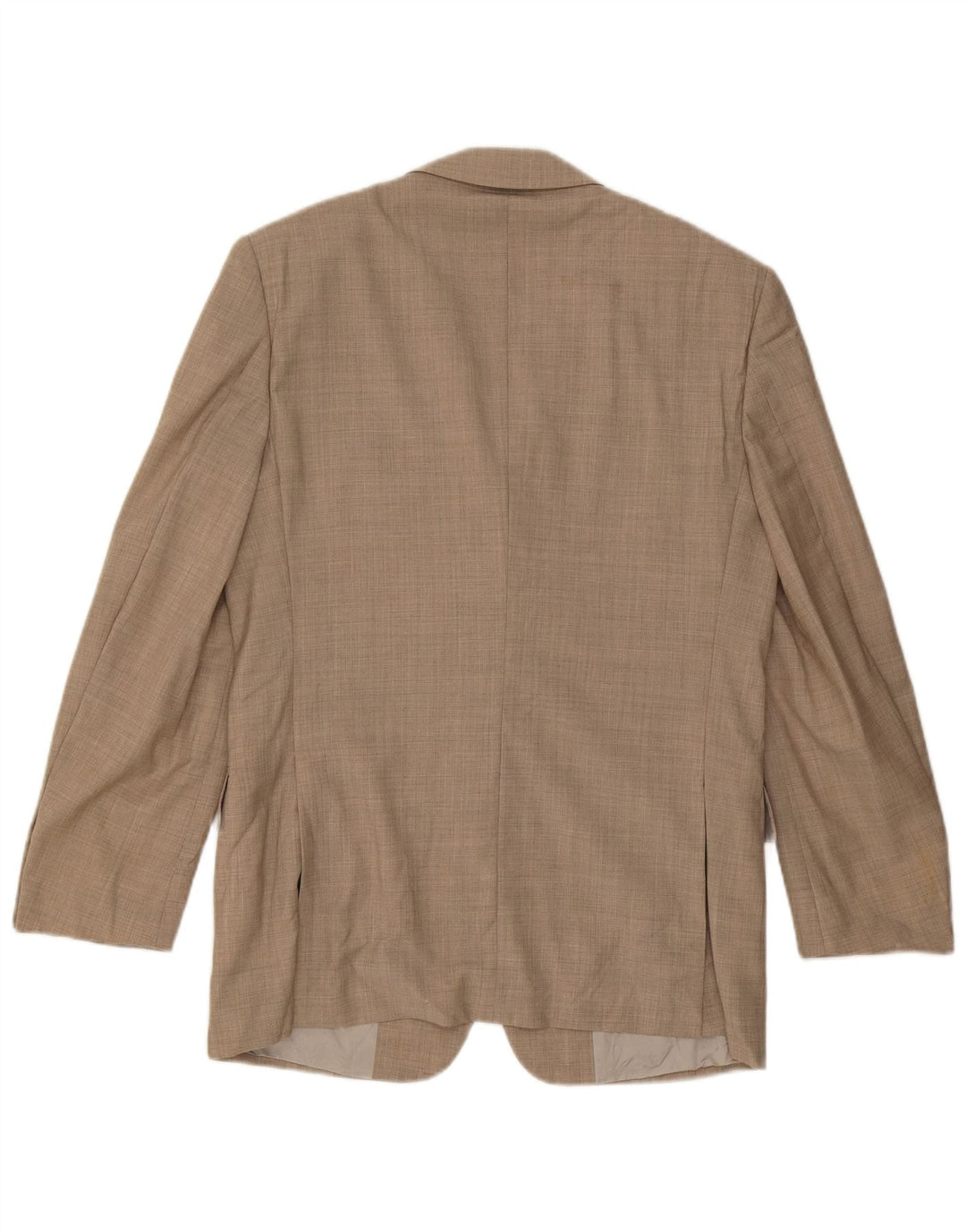 Jaqueta blazer masculina Biagiotti com 3 botões IT 48 lã virgem bege médio
