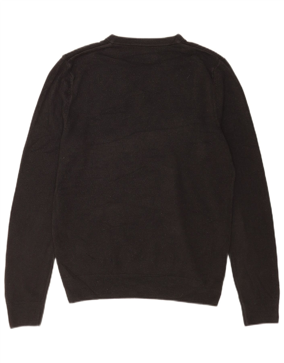 Suéter masculino Marks & Spencer com decote em V pequeno acrílico preto