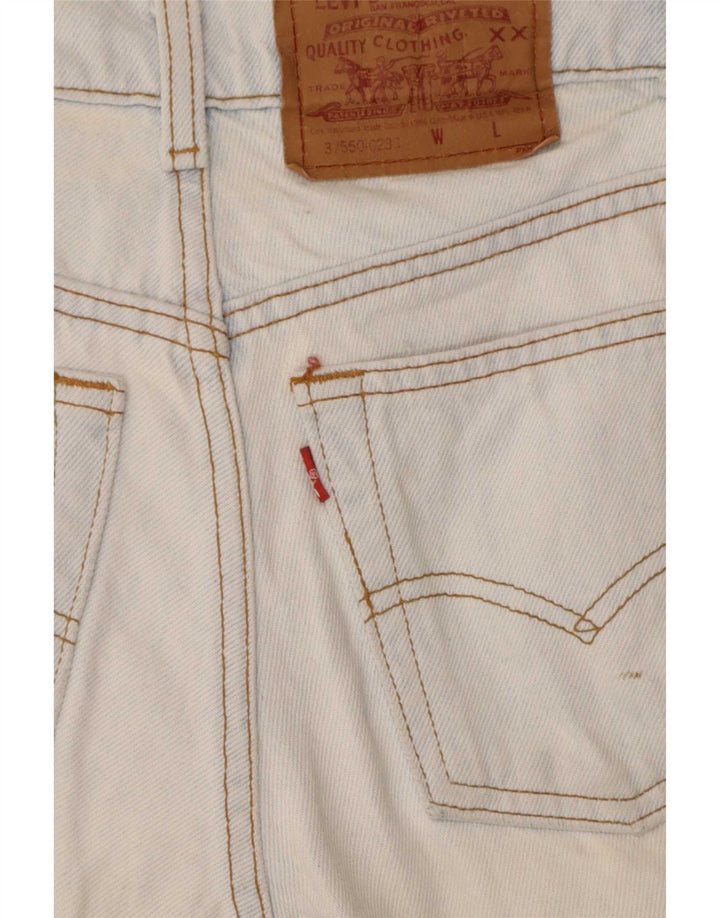 Shorts jeans feminino Levi's 550 US 5 pequeno W25 algodão azul