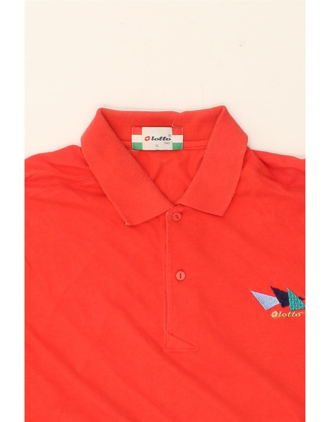 LOTTO Mens Polo Shirt XL Red Cotton Vintage Lotto and Second-Hand Lotto from Messina Hembry 