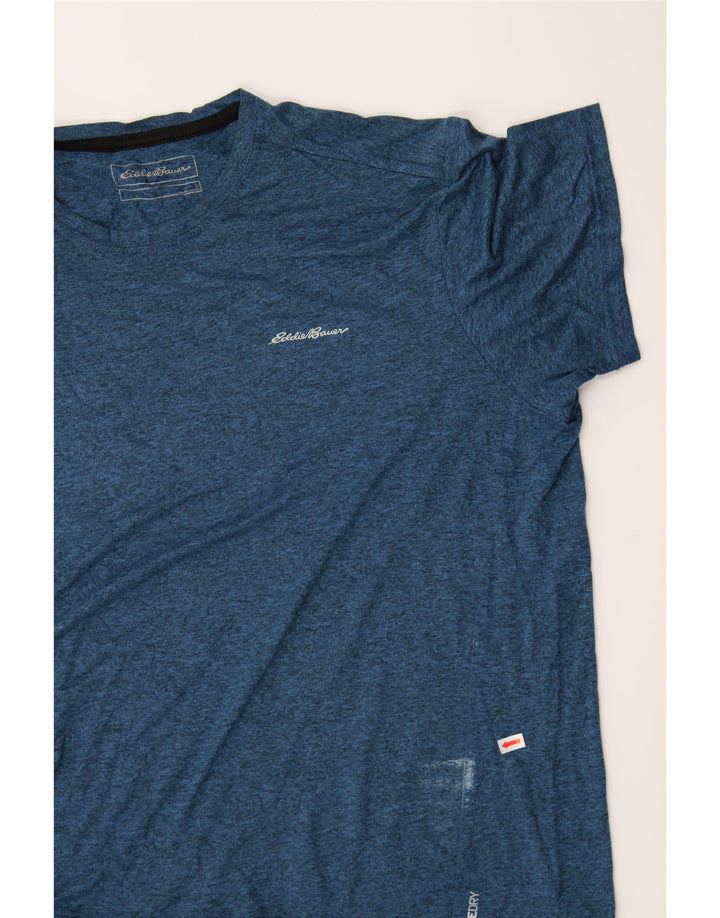 EDDIE BAUER Mens T-Shirt Top Large Blue Polyester Vintage Eddie Bauer and Second-Hand Eddie Bauer from Messina Hembry 