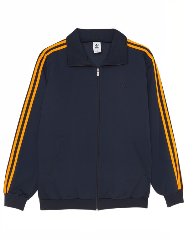 Adidas Mens Tracksuit Top Jacket UK 42/44 Grande Azul Marinho Poliéster
