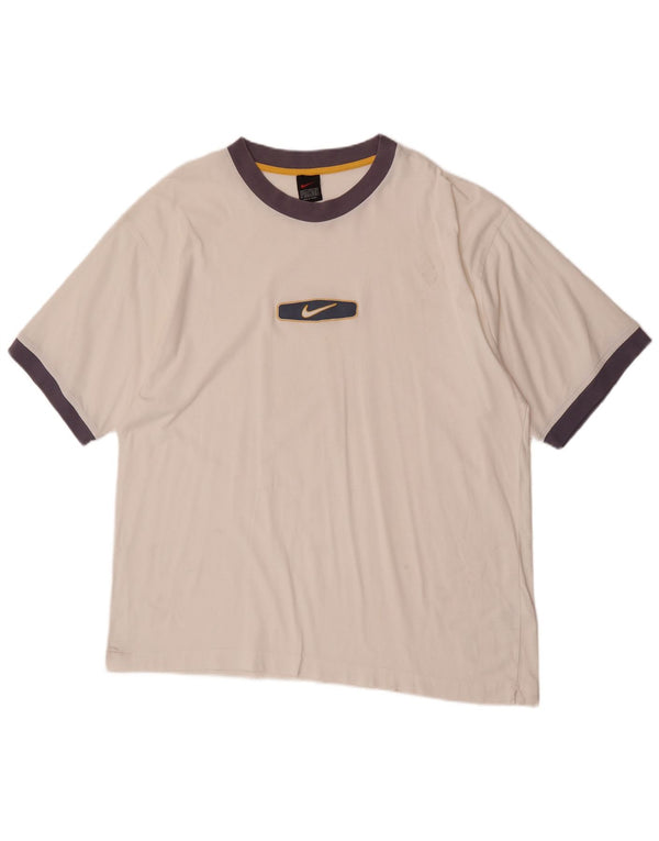 Camiseta gráfica masculina Nike Top UK 45/47 XL branco colorblock algodão