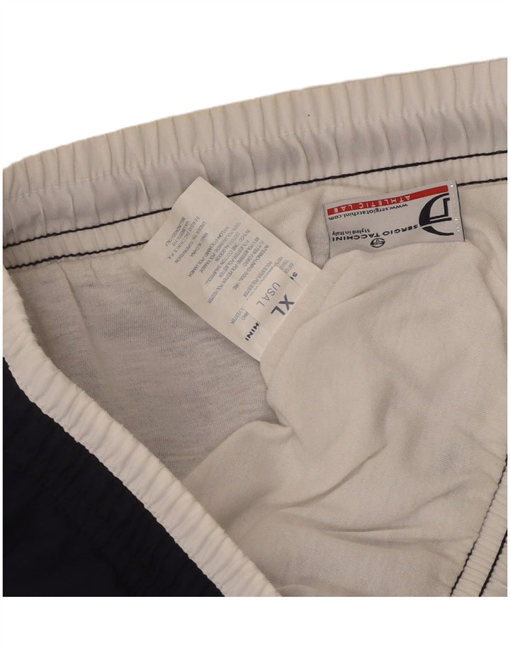 Sergio Tacchini Calça de treino masculina Joggers XL azul marinho poliéster