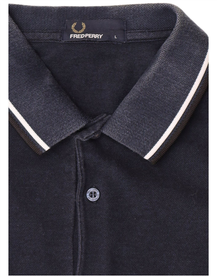 Camisa polo masculina Fred Perry grande azul marinho