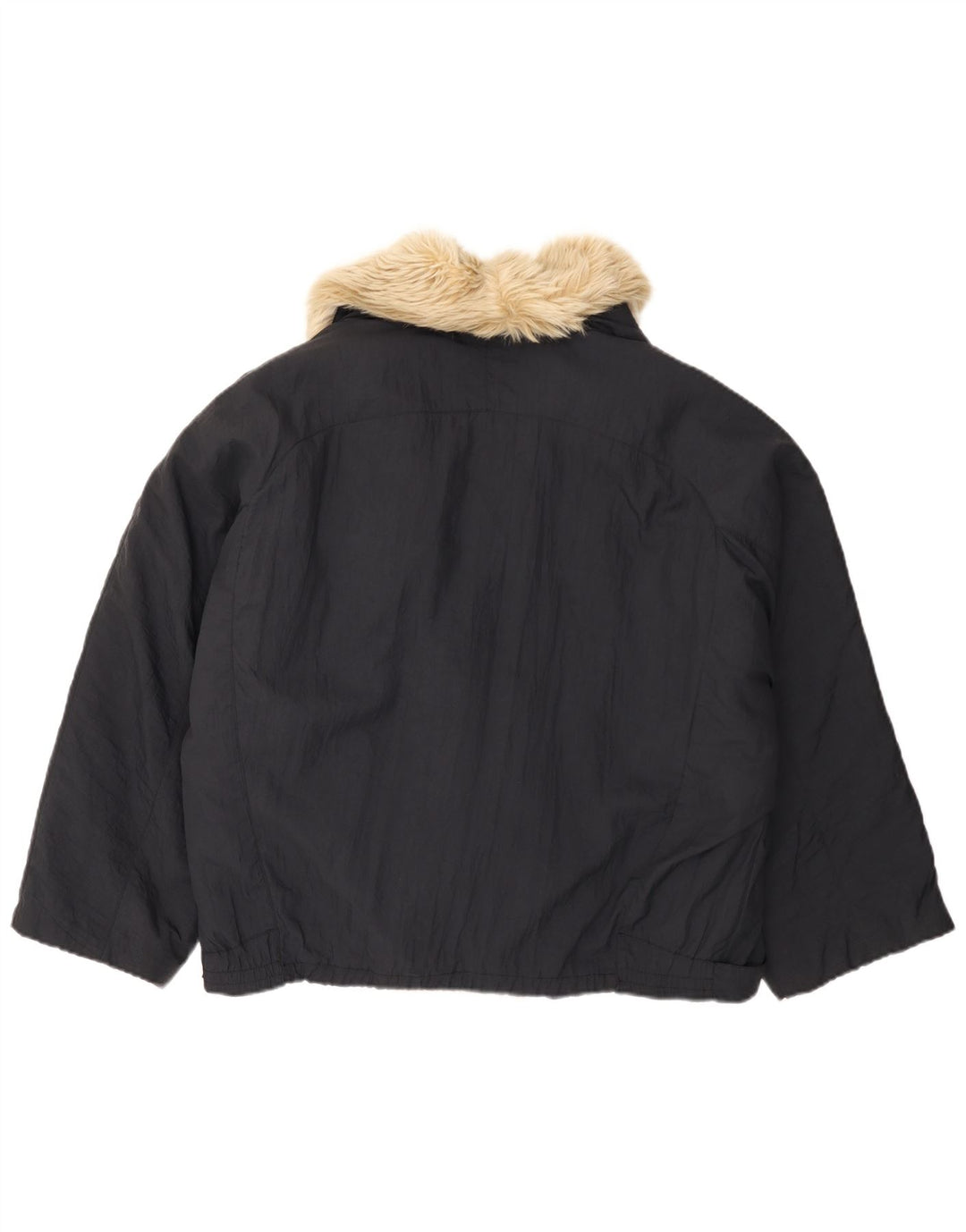 Jaqueta bomber masculina vintage com peito duplo solto e ajuste solto Reino Unido 38 azul marinho médio