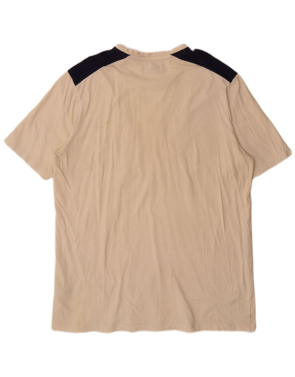 Camiseta masculina Fila Graphic Top 2XL algodão colorblock bege