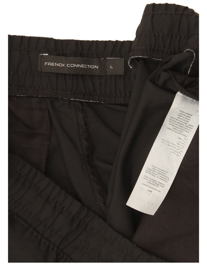 FRENCH CONNECTION Calça jogger feminina Chino grande W34 L29 cinza