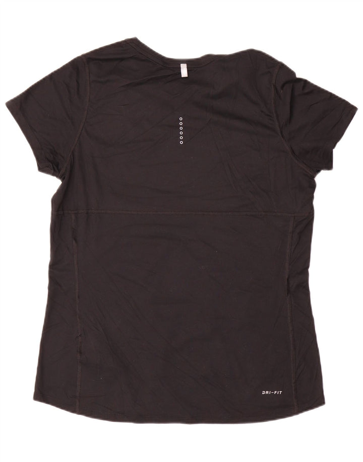 Camiseta Nike Feminina Dri Fit Running Top UK 16 Grande Poliéster Preto