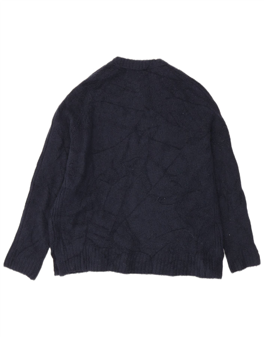 Suéter feminino Marks & Spencer com gola redonda Reino Unido 14 médio azul marinho
