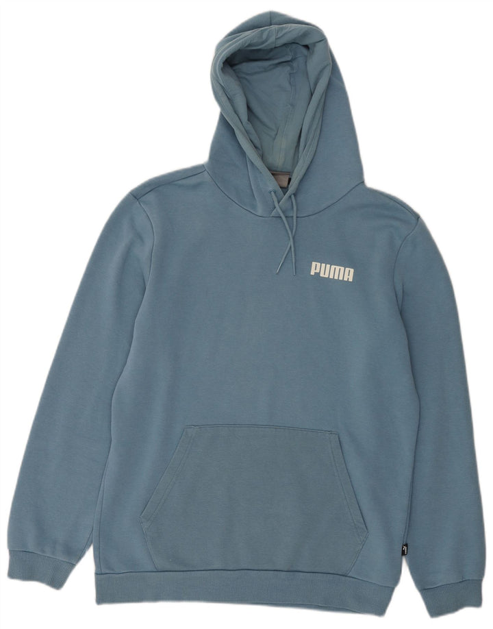 Puma Mens Hoodie Jumper Pequeno Algodão Azul