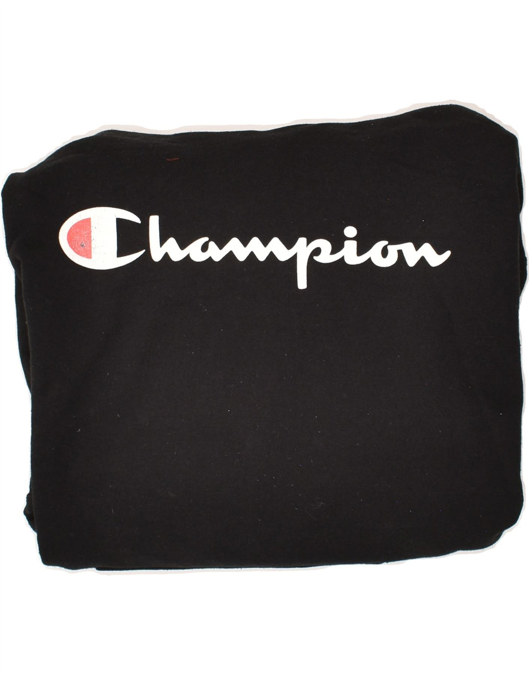 CHAMPION Mens Graphic Hoodie Jumper XL Black Cotton Vintage Champion and Second-Hand Champion from Messina Hembry 