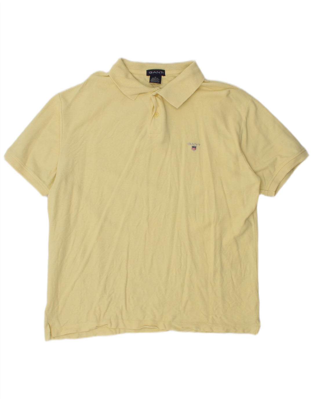 Camisa polo masculina Gant XL algodão amarelo