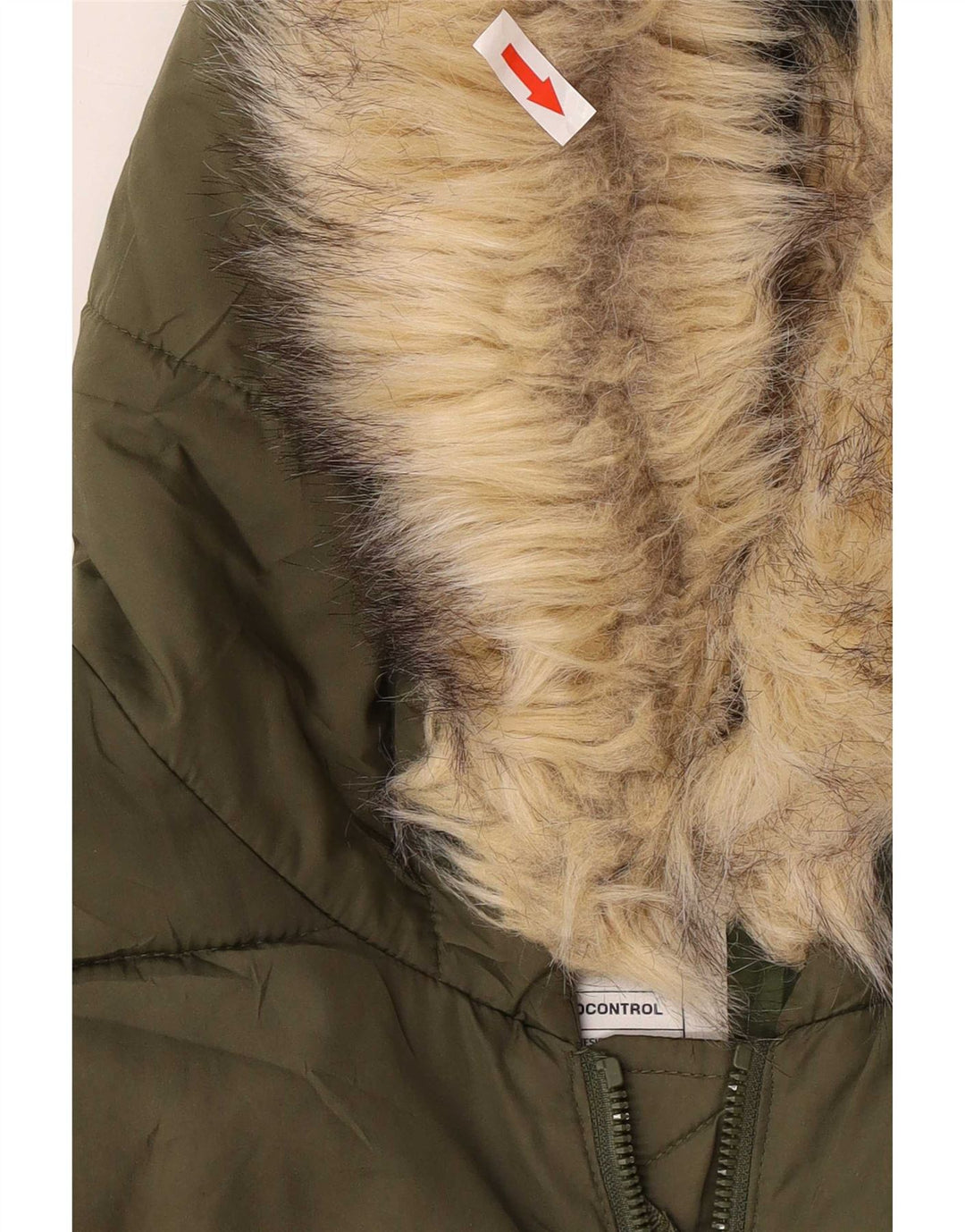 Casaco acolchoado com capuz masculino Gap UK 40 poliéster cáqui grande
