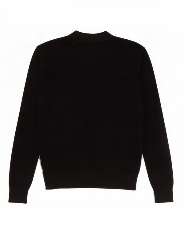 Guess Suéter Cardigan Masculino Médio Algodão Preto