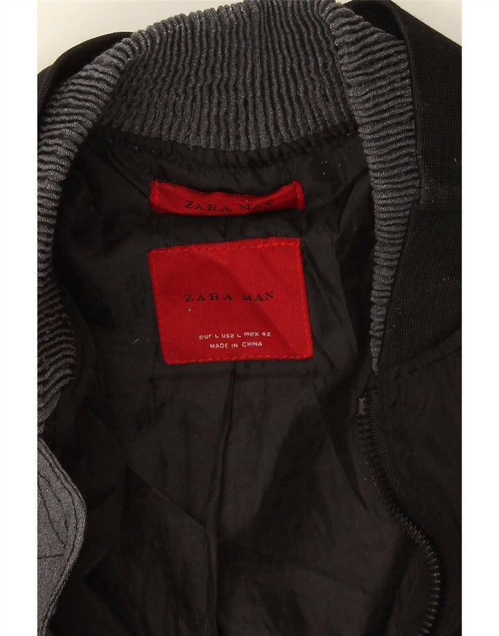 Jaqueta bomber masculina Zara UK 40 grande preta