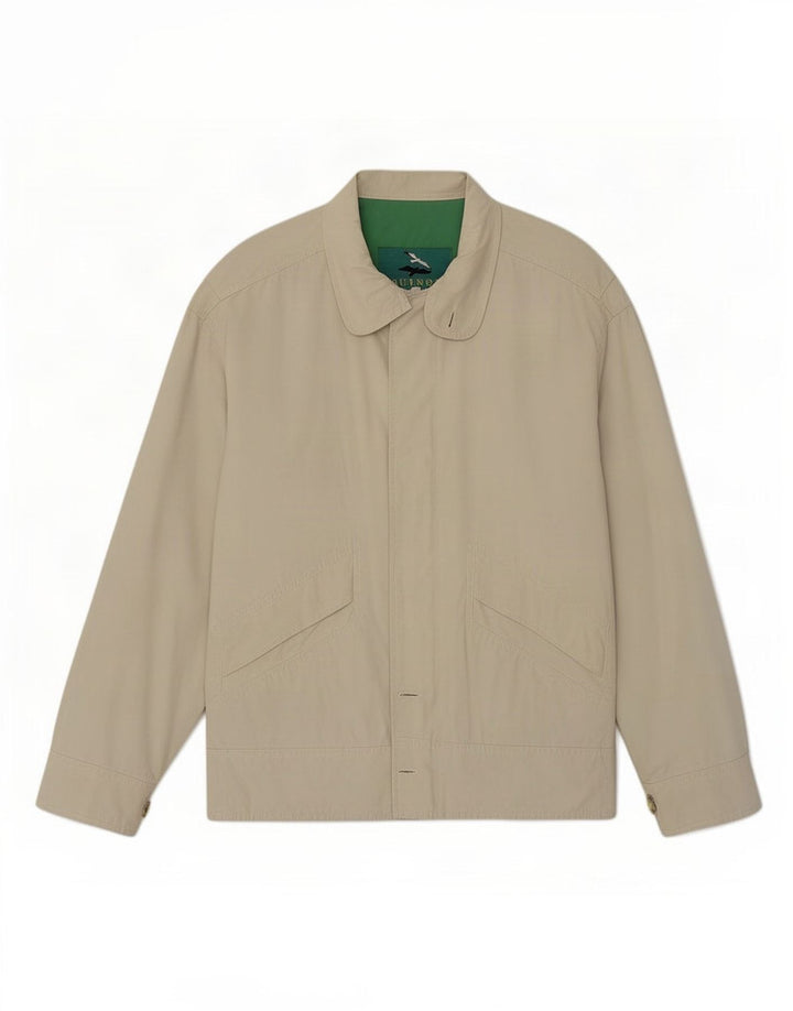Jaqueta bomber masculina vintage UK 38 algodão bege médio