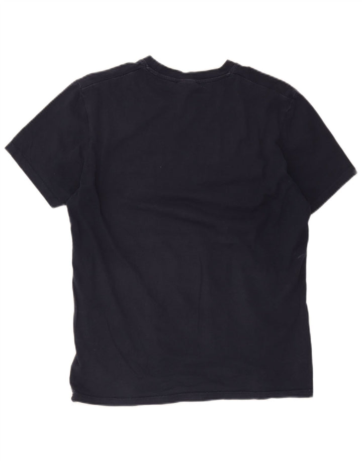 Ellesse Camiseta masculina gráfica Top médio algodão azul marinho