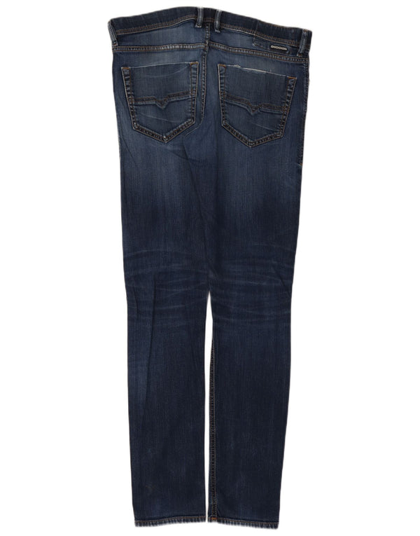 Diesel Mens Tepphar Carrot Slim Jeans W32 L34 Azul Algodão