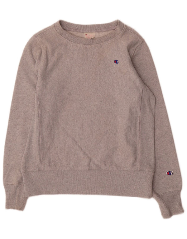 Champion moletom feminino jumper UK 14 algodão cinza médio