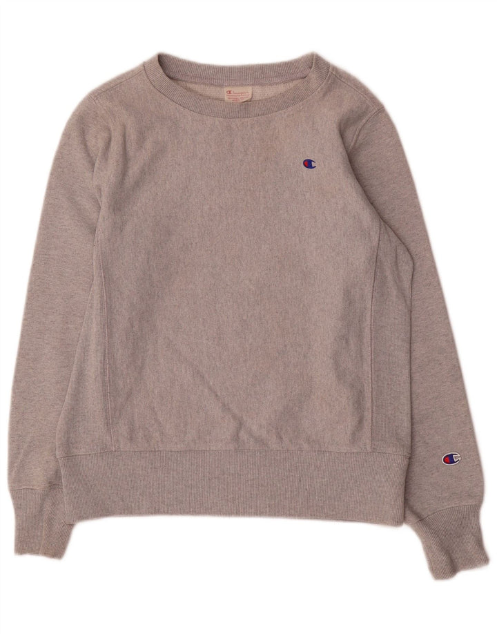 Champion moletom feminino jumper UK 14 algodão cinza médio
