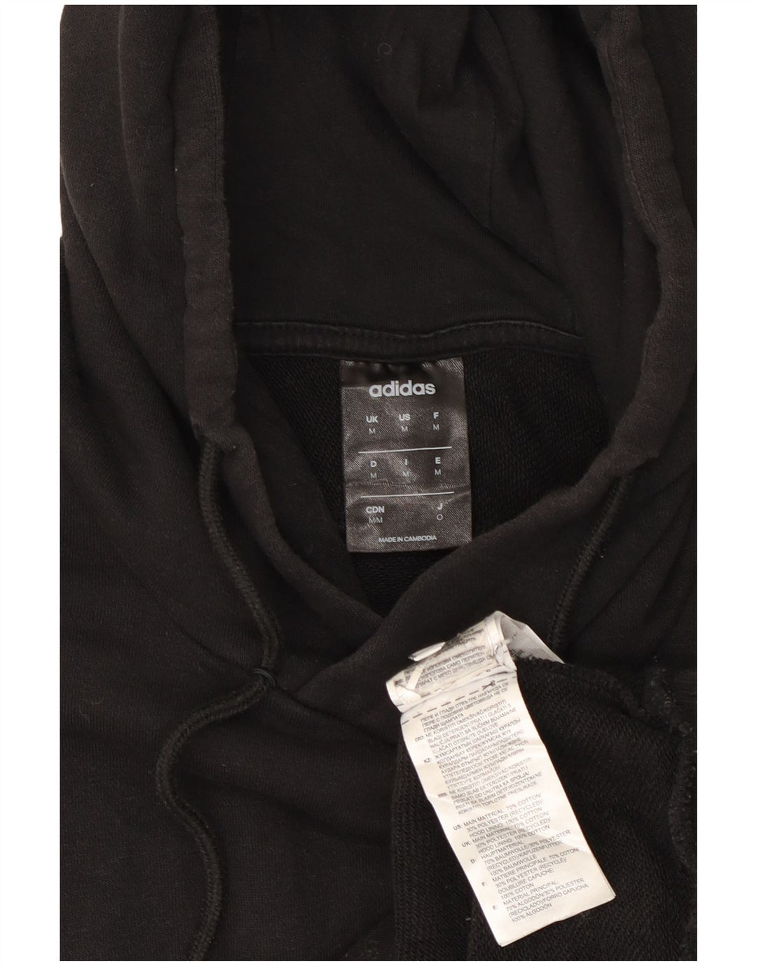 Adidas masculino gráfico moletom com capuz médio algodão preto